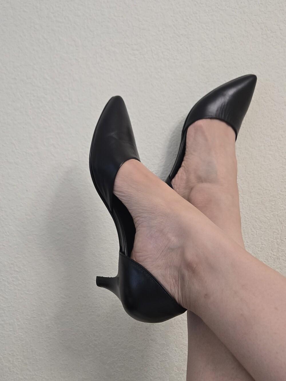 Paul Green Black Pointed D'Orsay Heels